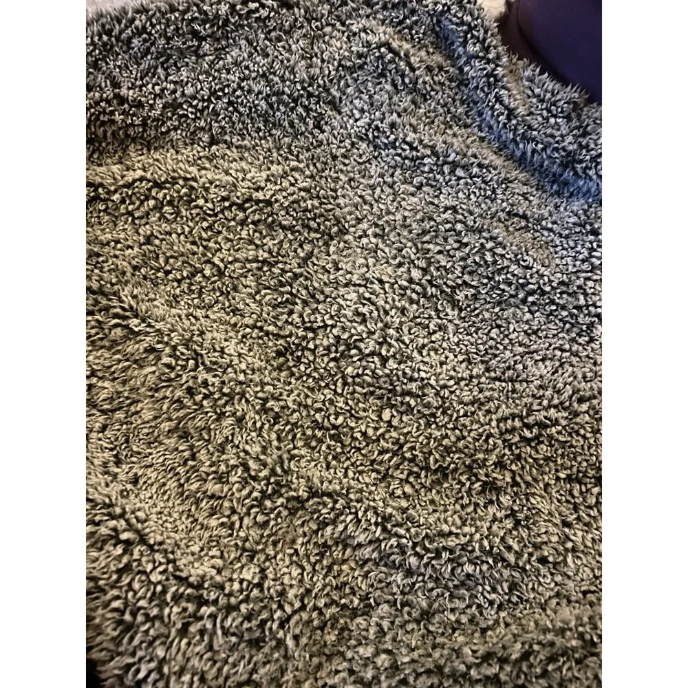Love Tree Sherpa‎ Teddy Fleece Zip Jacket Women's Large Cozy Gray